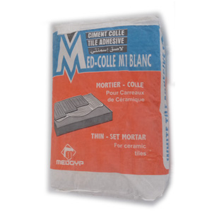 white tile adhesive